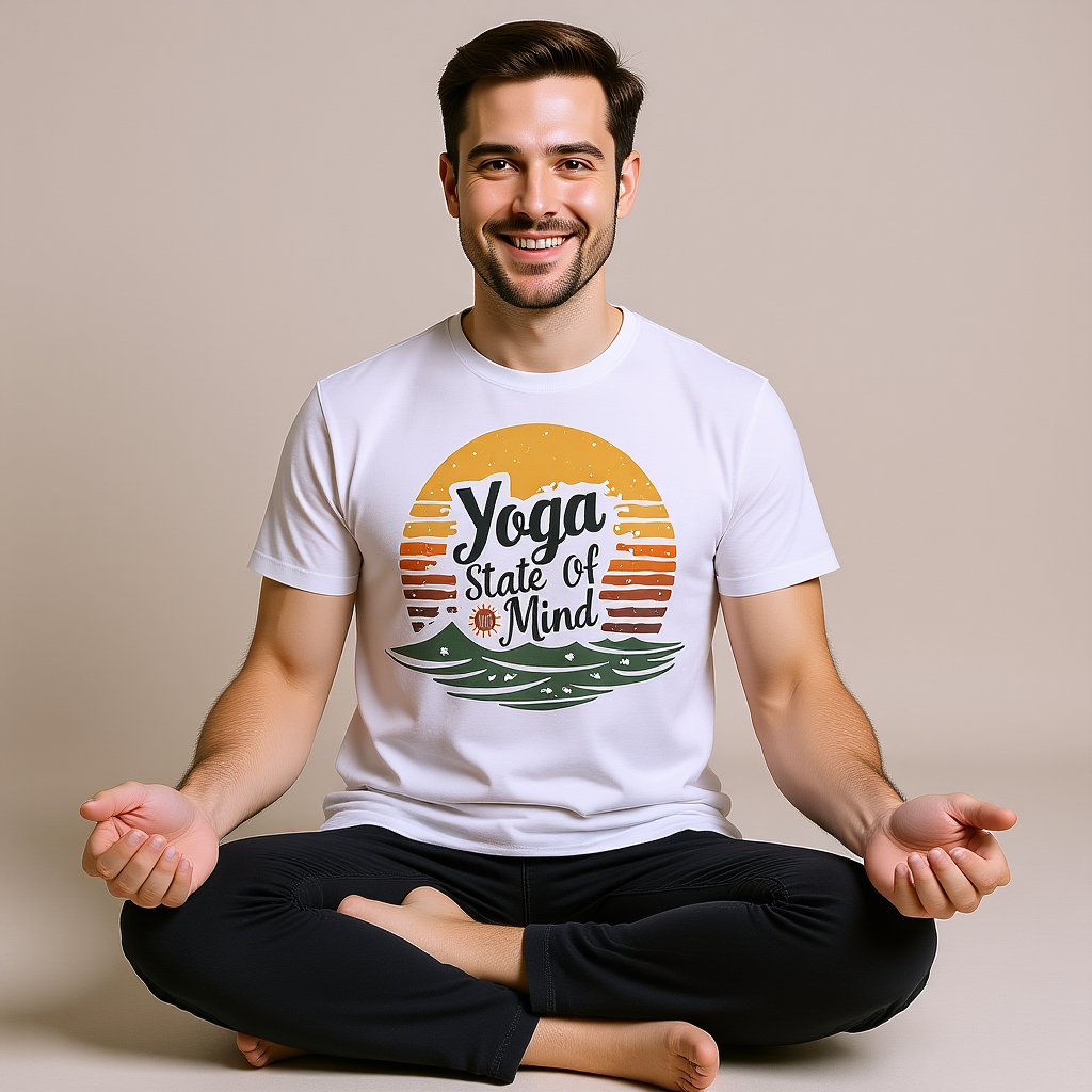 Yoga State of Mind T-Shirt, Unisex Tee for Yoga Lovers, Gift for Meditation Practitioners, Casual Wear, Beach Shirt, Relaxation Apparel