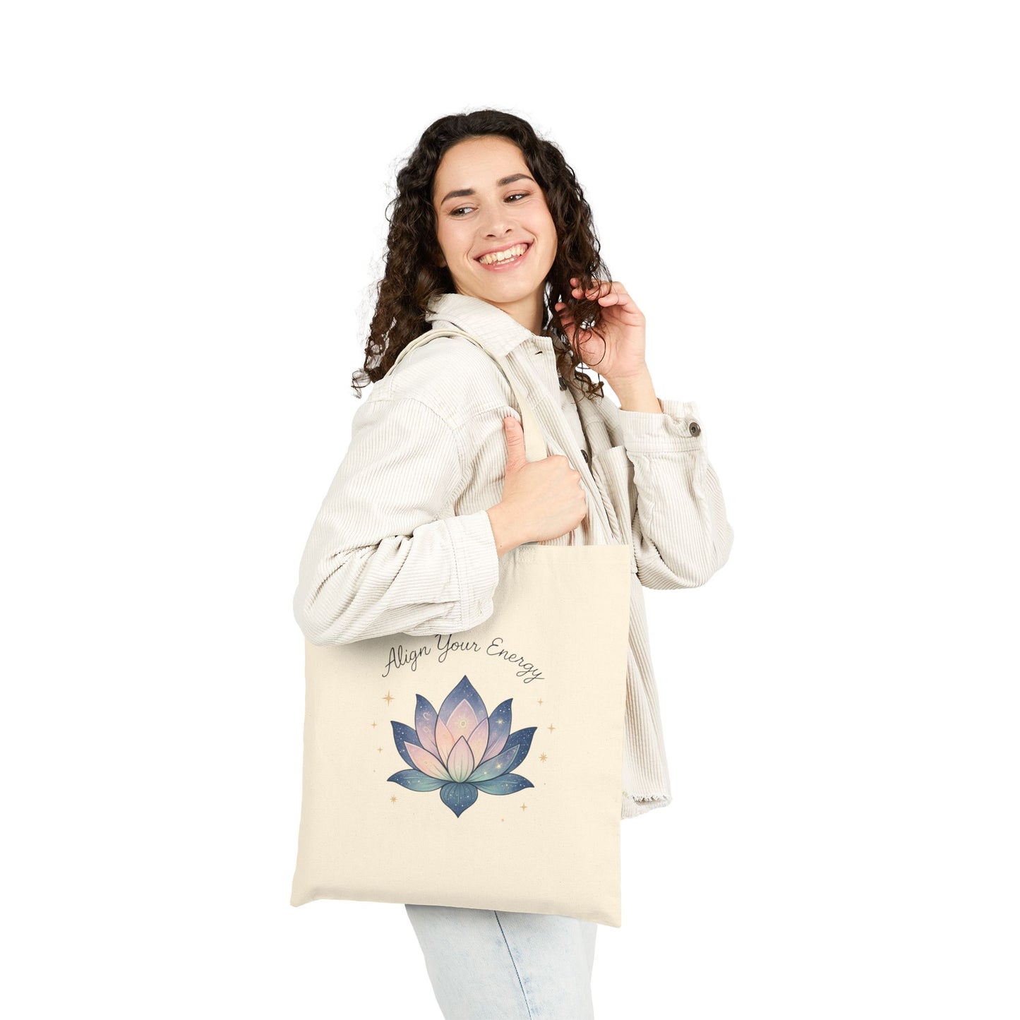 Cotton Canvas Tote Bag- align your energy