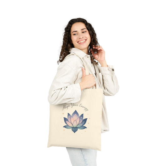 Cotton Canvas Tote Bag- align your energy
