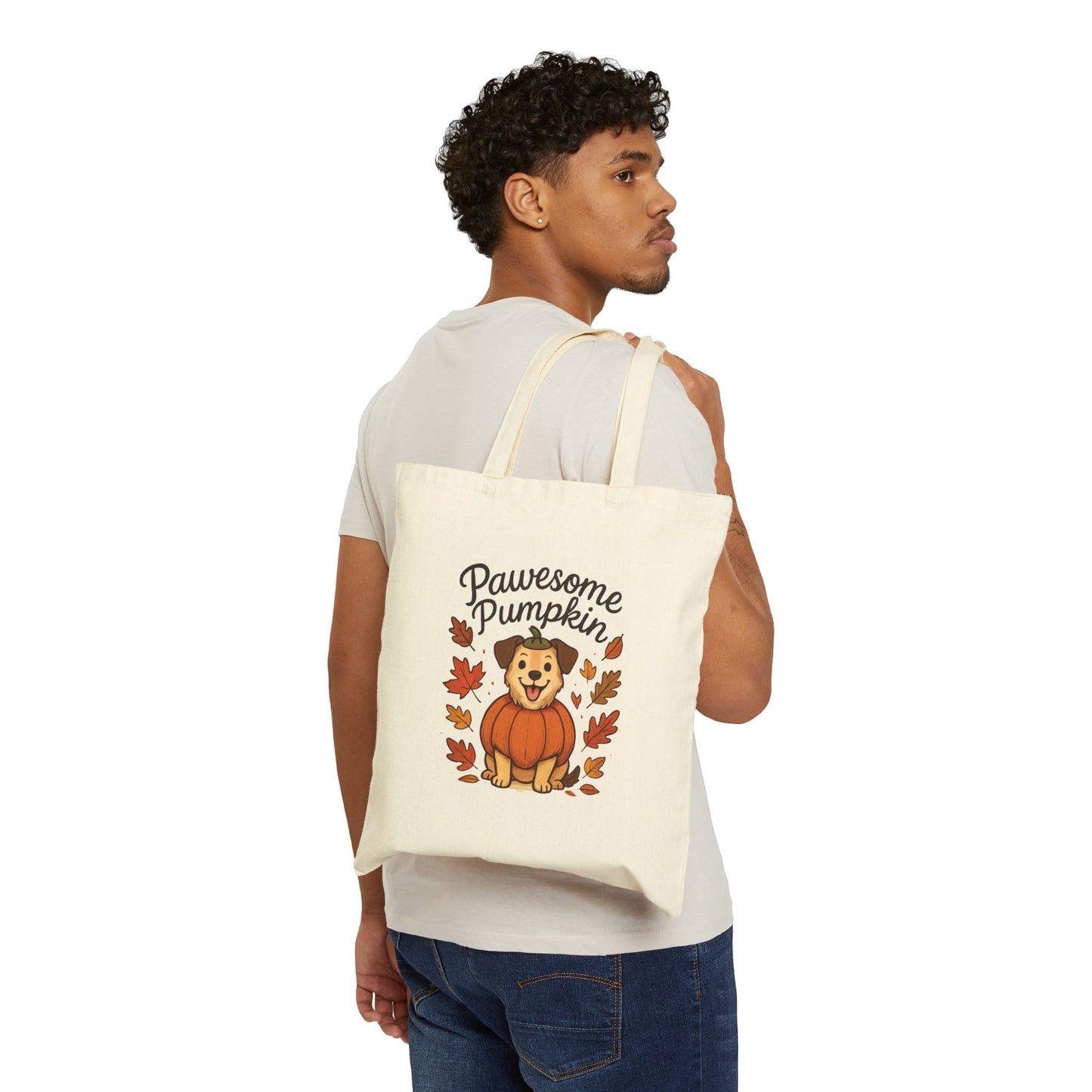 Cotton Tote Bag - Fall Pet Costumes & Apparel Pumpkin Power