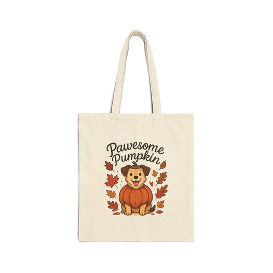 Cotton Tote Bag - Fall Pet Costumes & Apparel Pumpkin Power